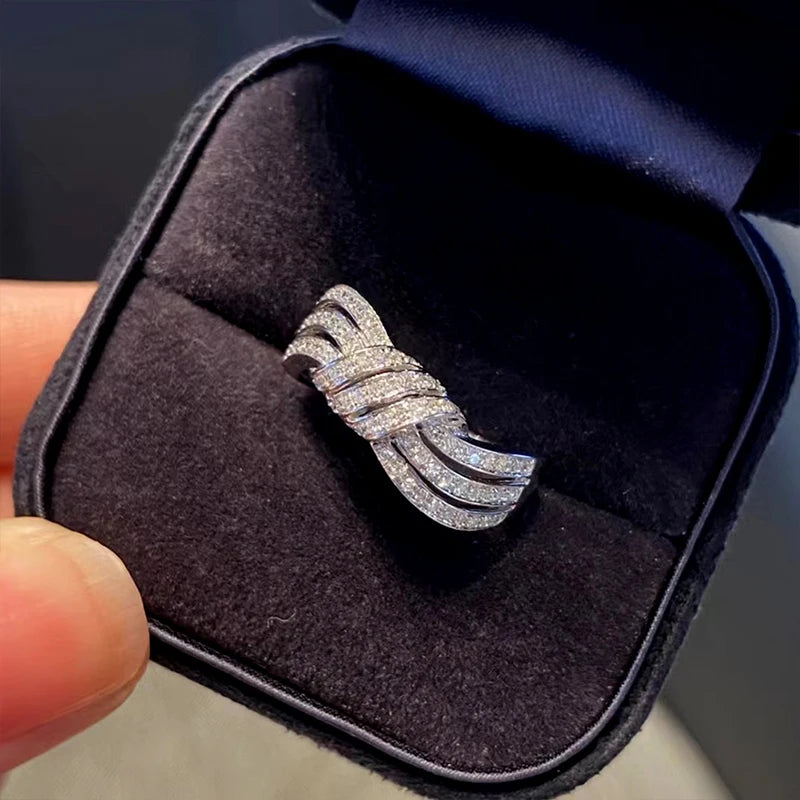 Fashion Zirconia Proposal Ring for Women Engagement Jewelry