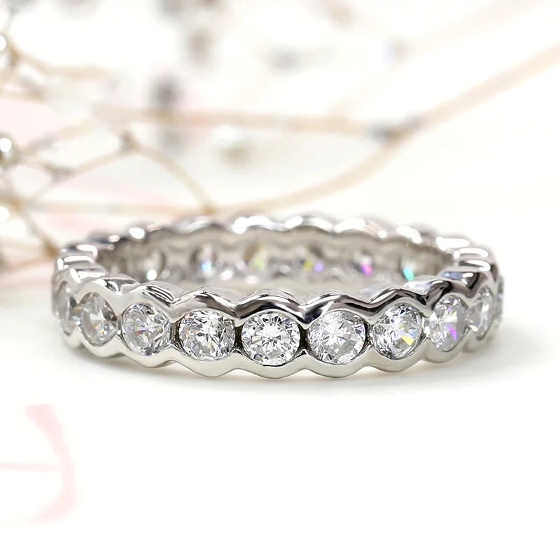Bling Bling Cubic Zirconia Promise Rings for Women Sparkling Wedding Jewelry