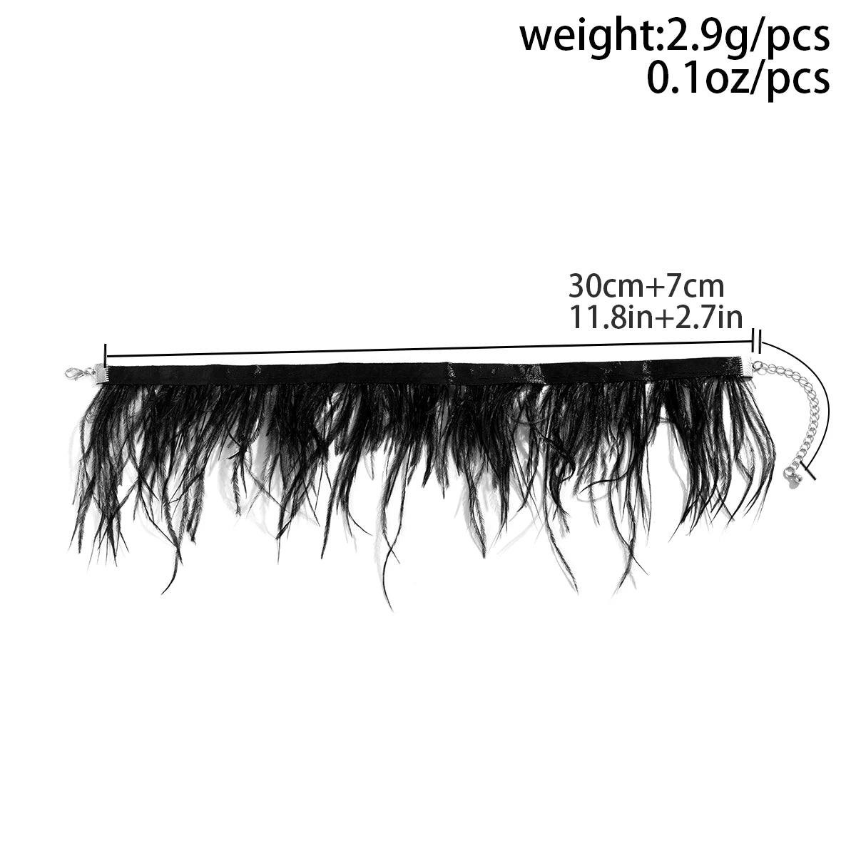 Fashion Long Feather Tassel Brush Choker Necklace for Women Trendy Charms Gifts