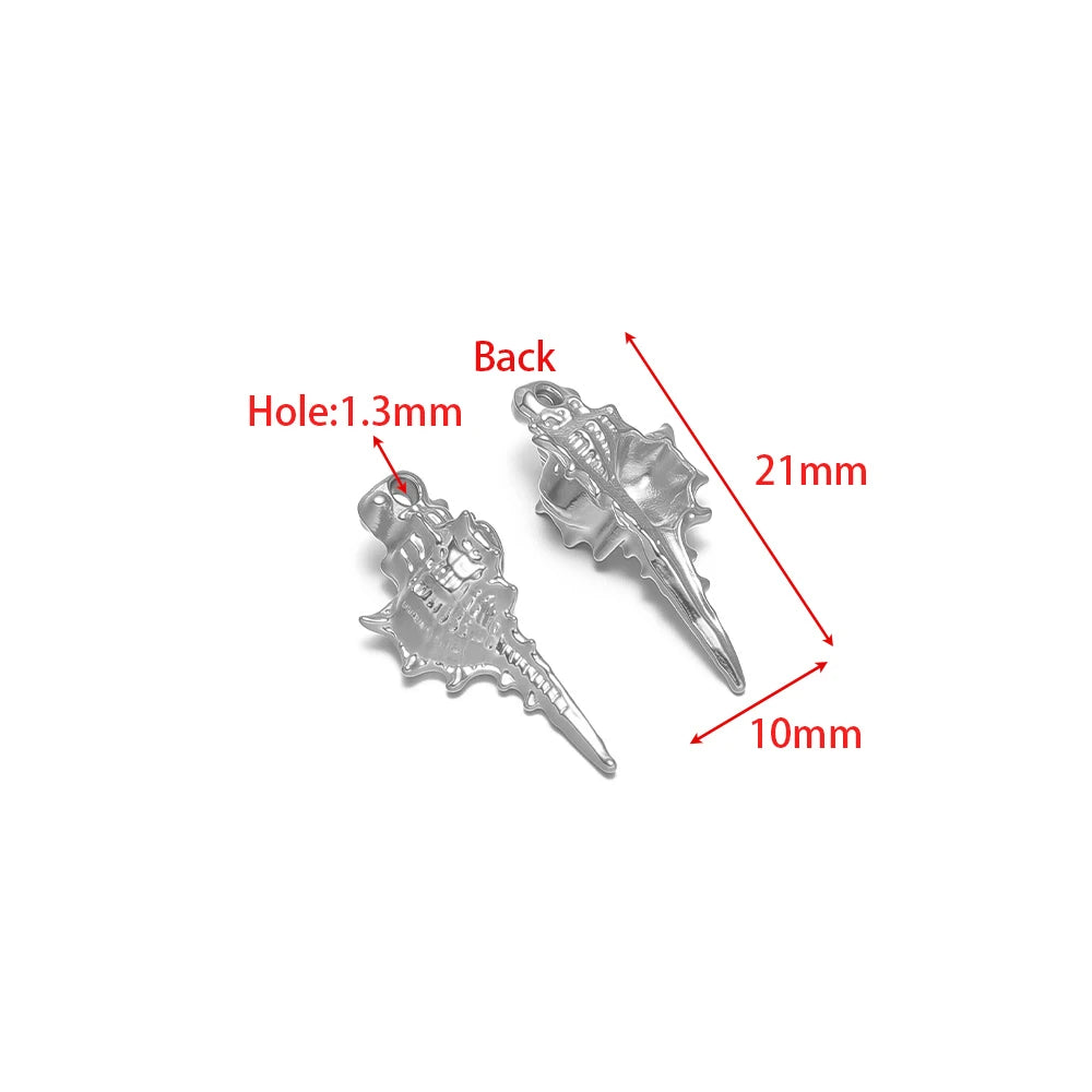 Silver-tone seahorse pendant charms with 1.3mm hole