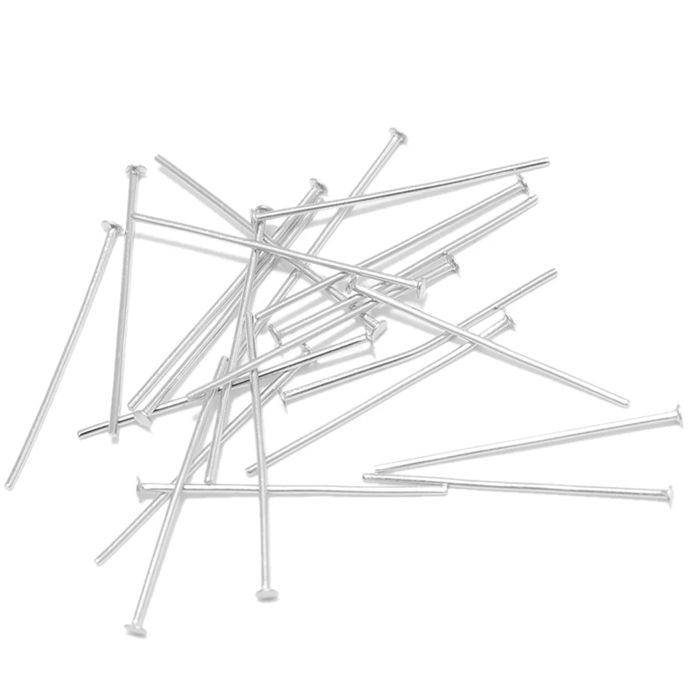 Steel T-head flat pins (stainless steel) for jewelry making