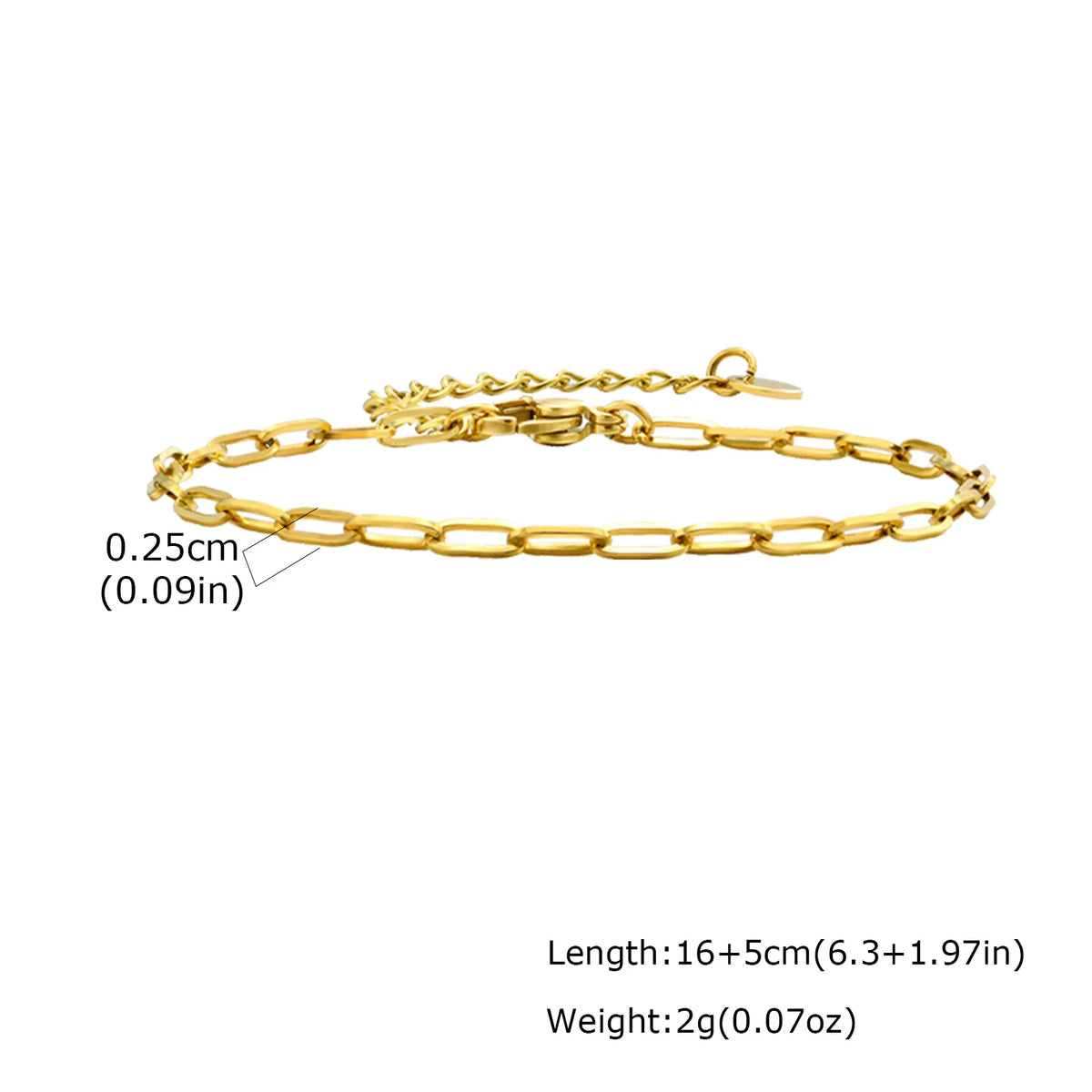 Gold tone layered chain bracelet set with clasp and small link details