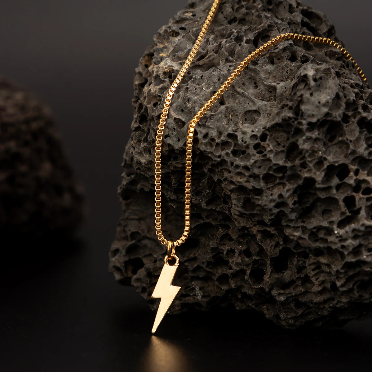 Simple Chains with Lightning Trendy Charms Pendants Necklace for Men 03