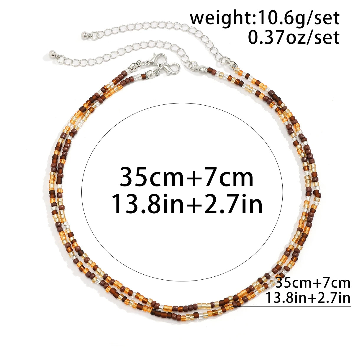 Fashion Layered Small Seed Beads Chain Short Choker Necklace for Women 02
