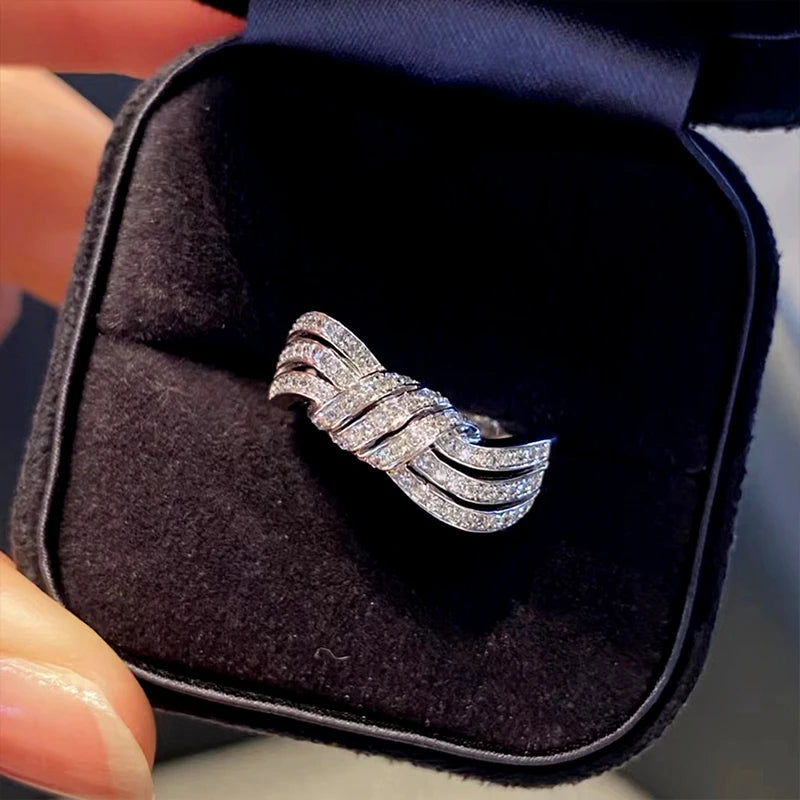 Fashion Zirconia Proposal Ring for Women Engagement Jewelry