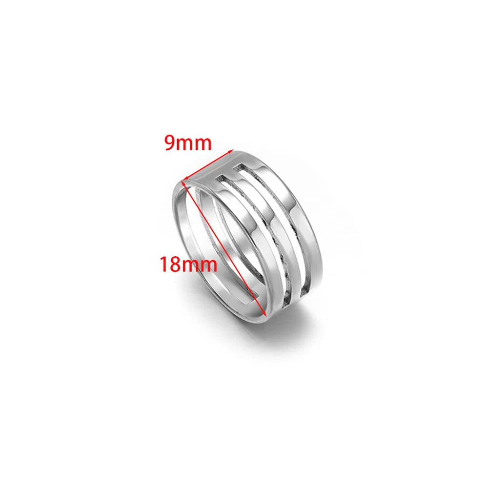 Stainless steel jump ring opener ring, approx 9mm band size and 18mm inner size