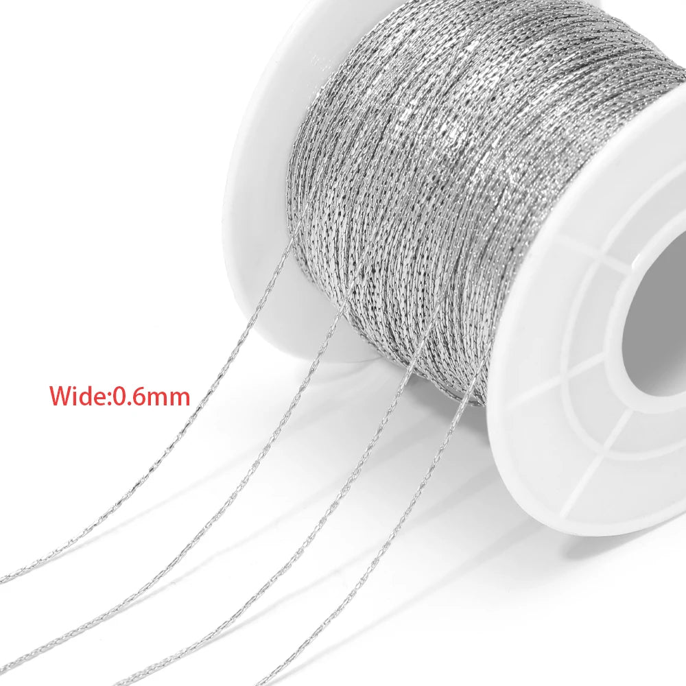 Stainless steel thin wire chain on spool, 0.6mm