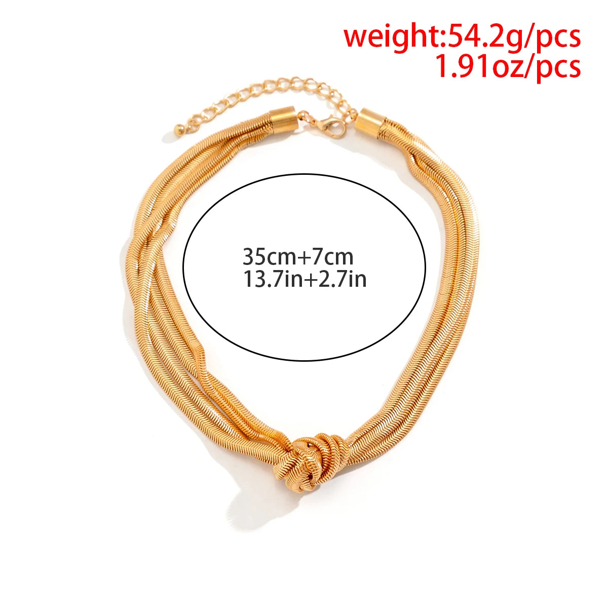 Trendy Statement Thick Chain Necklace Punk Chunky Chian Knotted Short for Women Jewelry