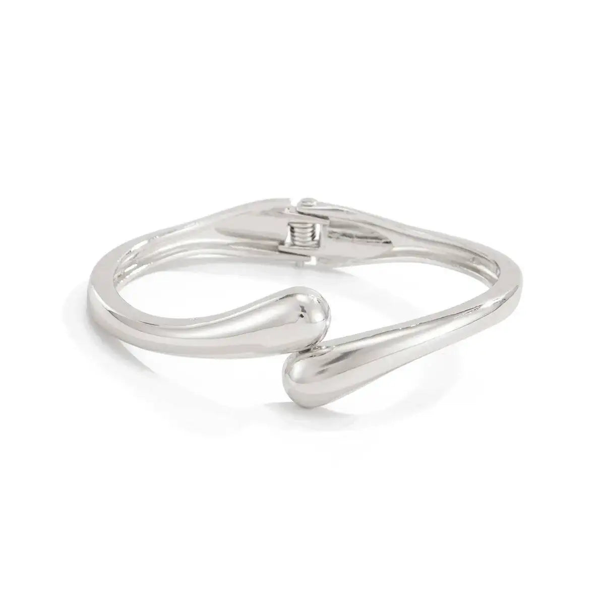 Trendy Gold Color Stackable Bangle Glossy Irregular Geometric Opening Bracelet for Women Jewelry