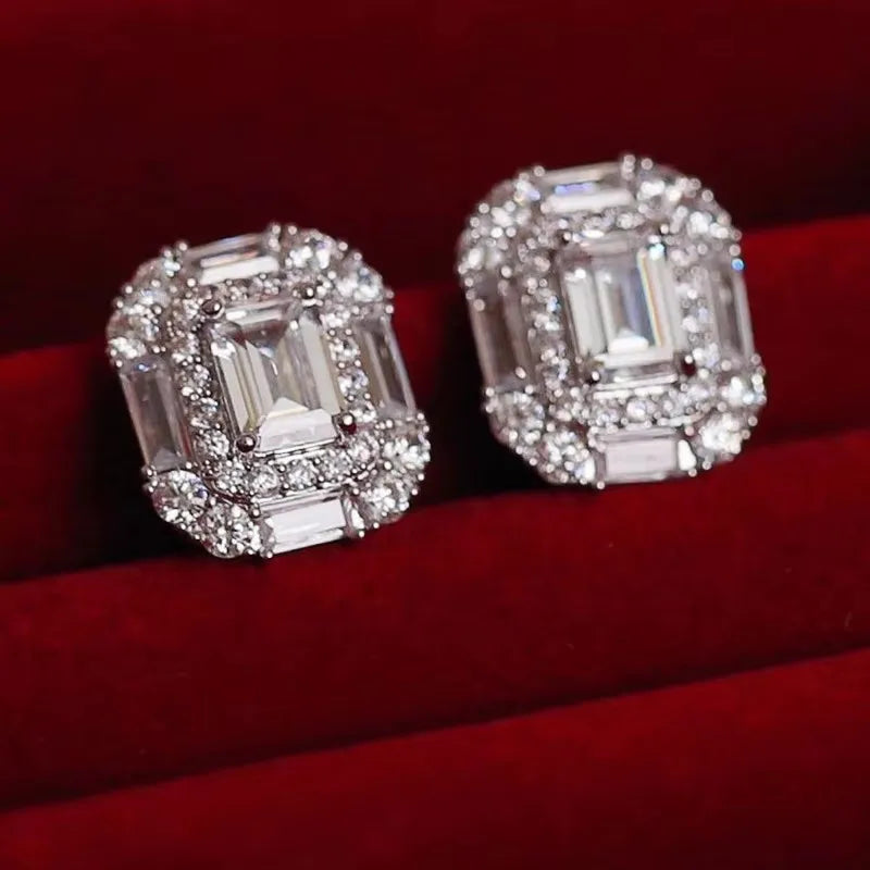 Bright Cubic Zirconia New Trendy Stud Earrings for Women