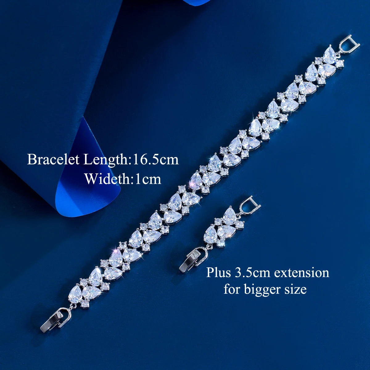 Bling Bling Cubic Zirconia Gold Plated Bracelet For Women Engagement Wedding Bridal Jewelry