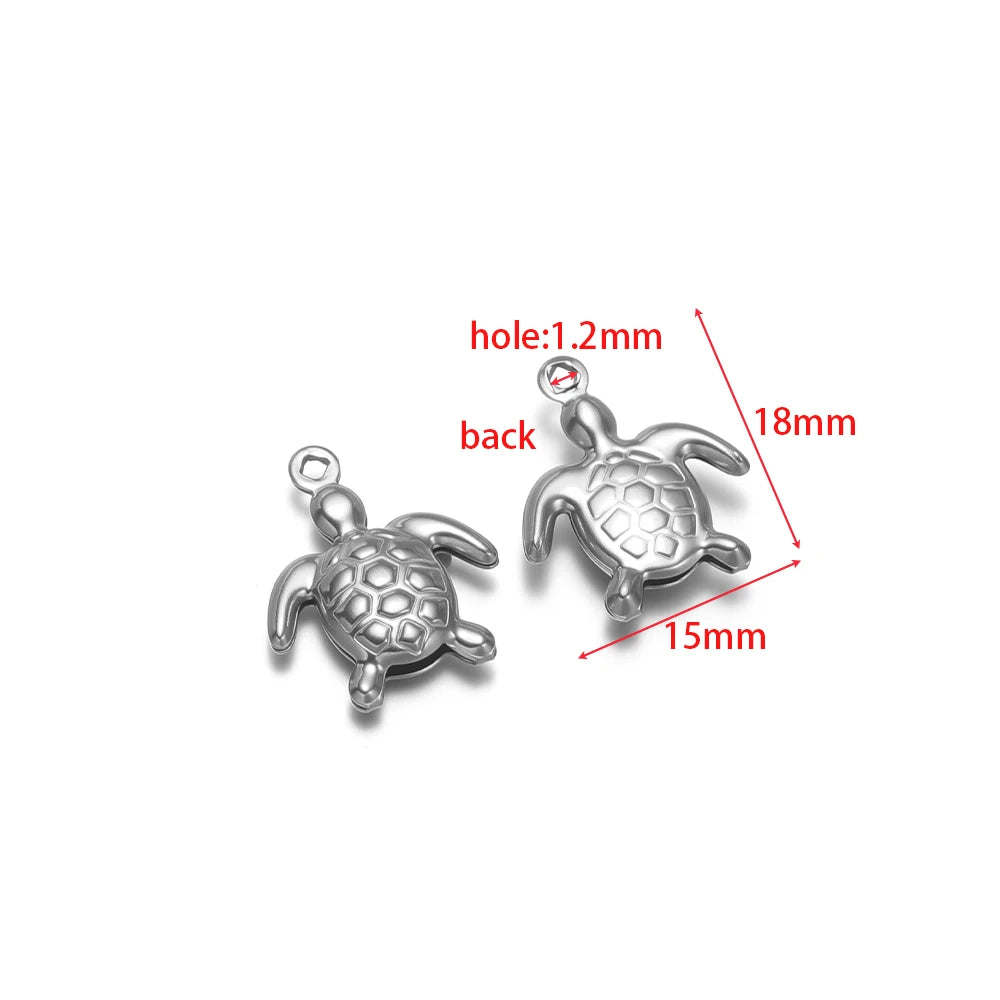 Silver bee-shaped stainless steel hollow charm with round loop, for necklace or earrings