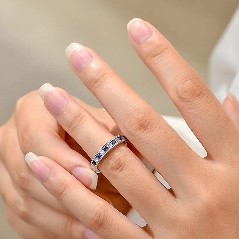 Luxury Silver Color Cubic Zirconia Rings for Women m25