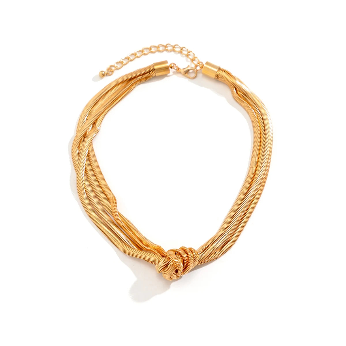 Trendy Statement Thick Chain Necklace Punk Chunky Chian Knotted Short for Women Jewelry