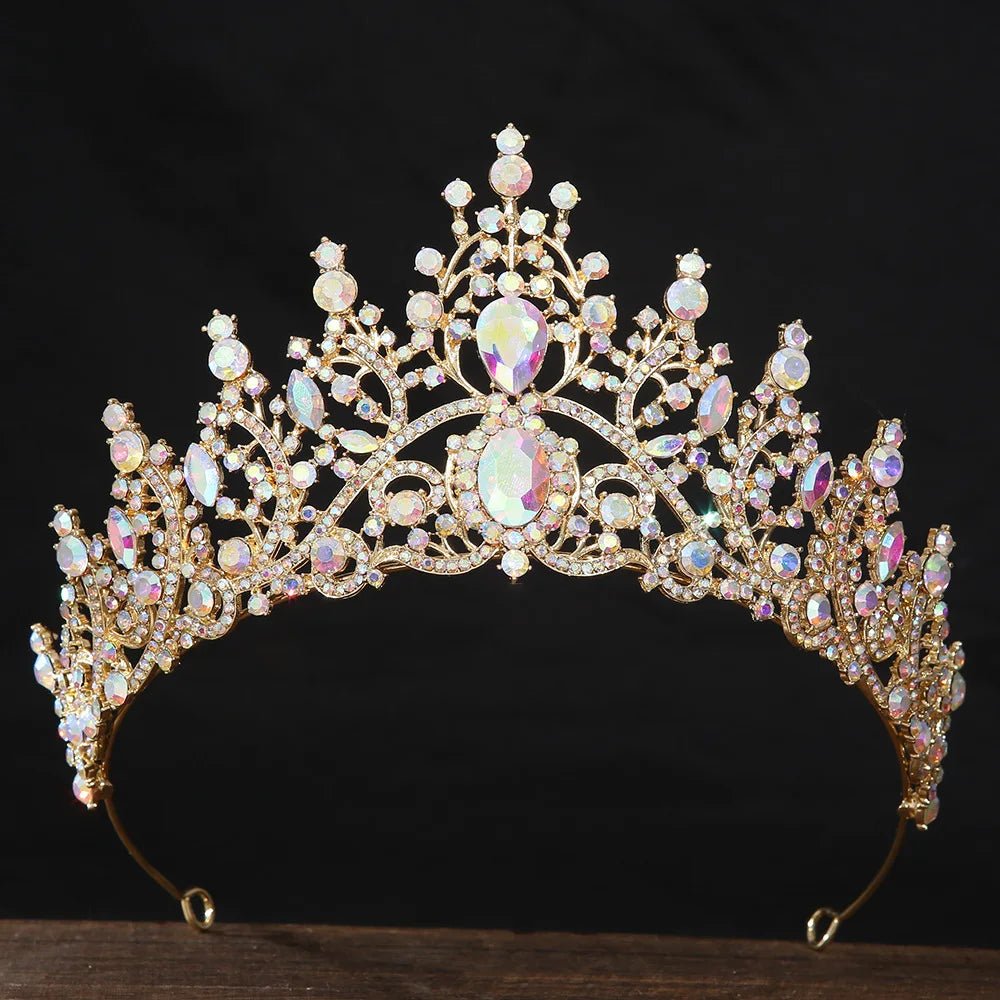 Baroque Crystal Rhinestone Prom Diadem Bridal Tiaras Crowns For Women Headpiece Wedding Hair Accessories Jewelry - Yiwucraftjewel