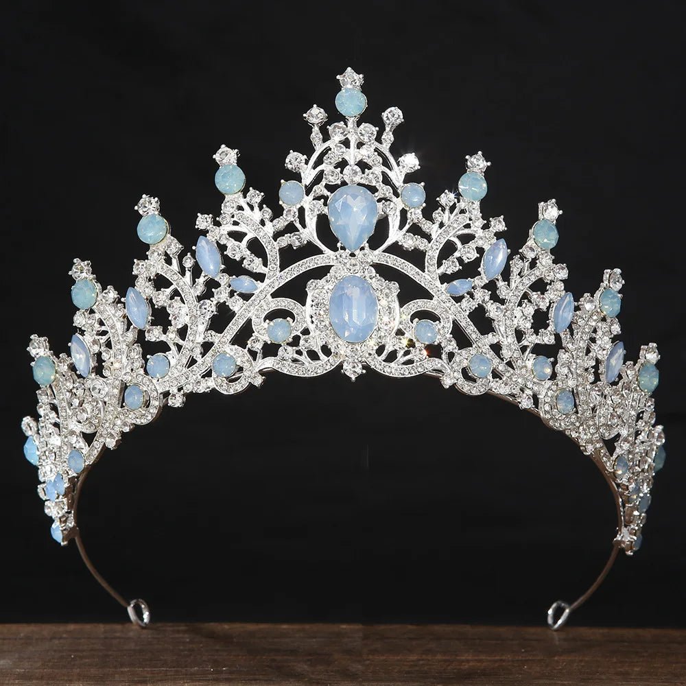 Baroque Crystal Rhinestone Prom Diadem Bridal Tiaras Crowns For Women Headpiece Wedding Hair Accessories Jewelry - Yiwucraftjewel
