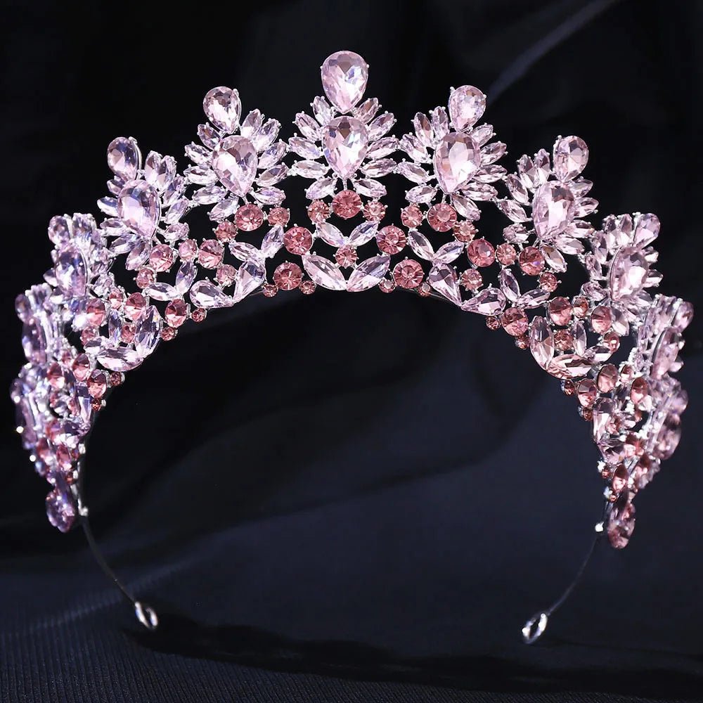 Rhinestone Pageant Diadem Banquet Headpiece Wedding Hair Accessories Baroque Miss Universe Big Crystal Bridal Tiaras Crown - Yiwucraftjewel