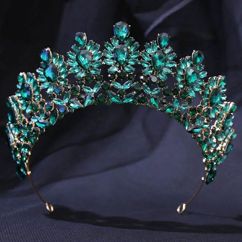 Rhinestone Pageant Diadem Banquet Headpiece Wedding Hair Accessories Baroque Miss Universe Big Crystal Bridal Tiaras Crown - Yiwucraftjewel