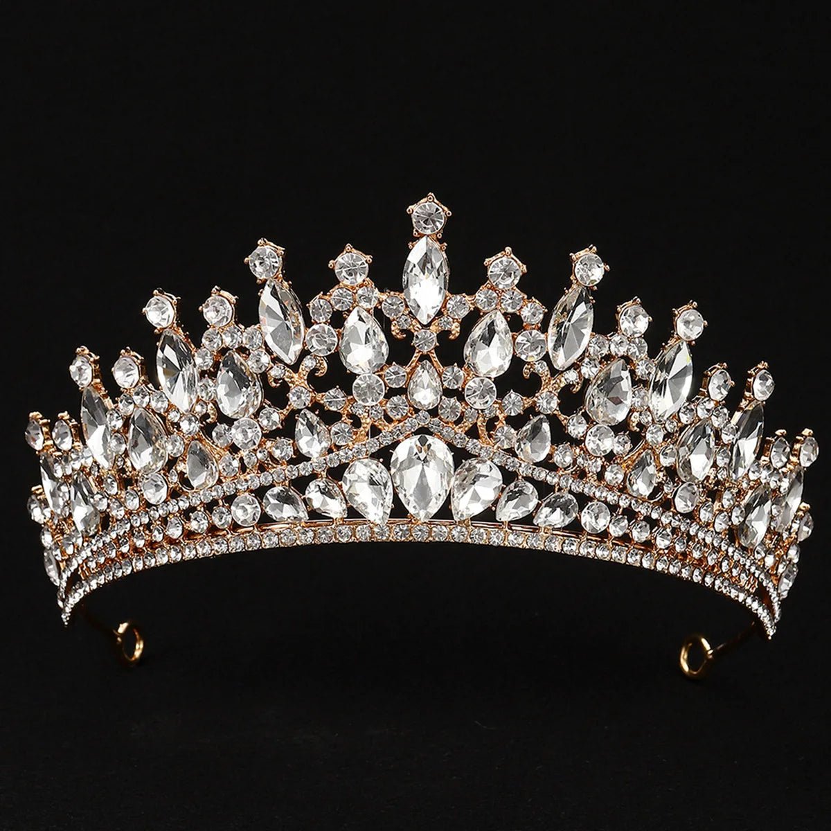 Rhinestone Pageant Diadem Wedding Hair Accessories Jewelry Baroque Crystal Bridal Tiaras Crowns For Women Bride Headpiece - Yiwucraftjewel