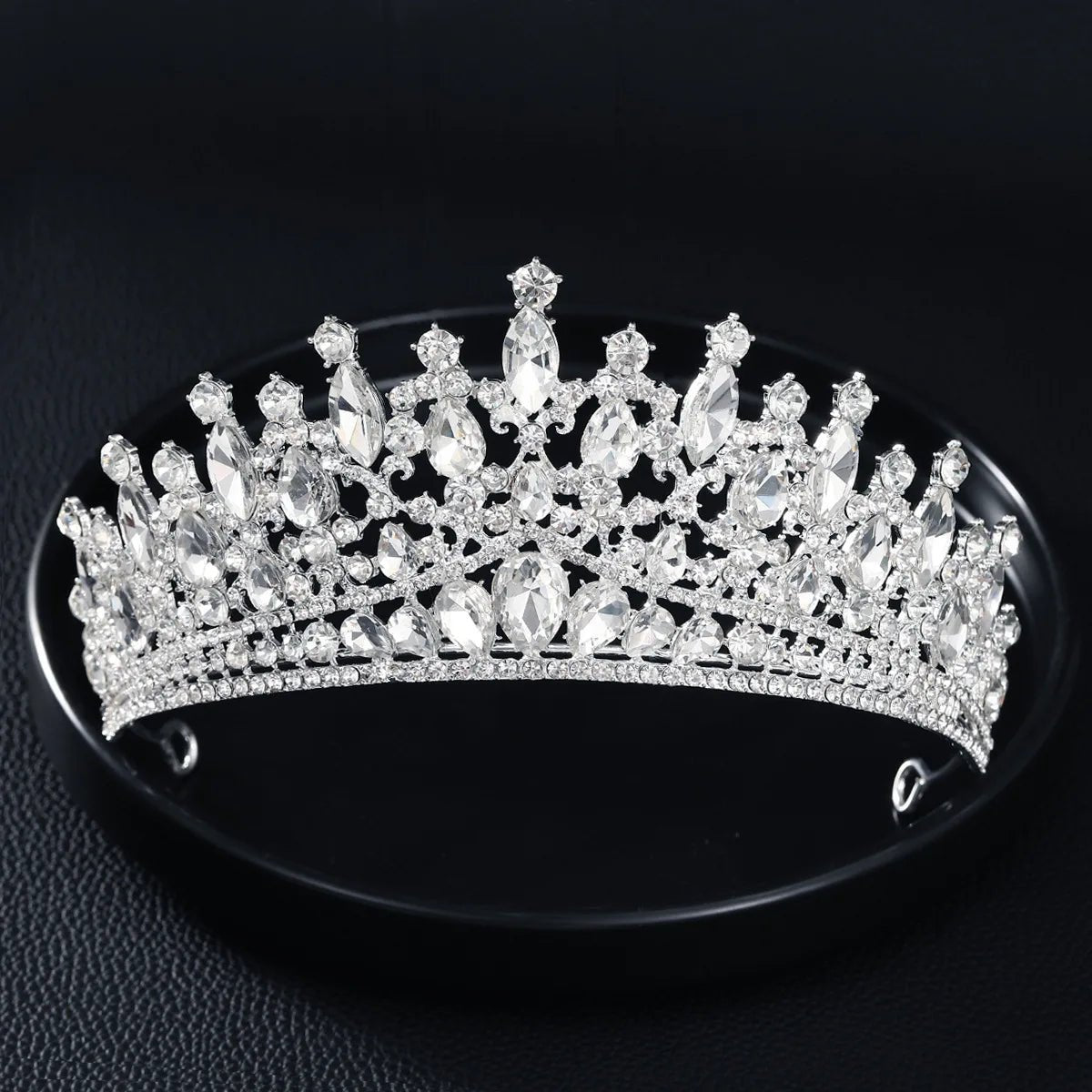 Rhinestone Pageant Diadem Wedding Hair Accessories Jewelry Baroque Crystal Bridal Tiaras Crowns For Women Bride Headpiece - Yiwucraftjewel