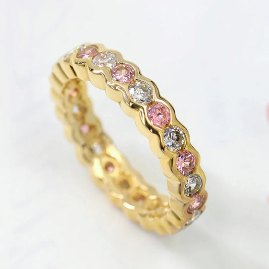 Bling Bling Cubic Zirconia Promise Rings for Women Sparkling  Wedding Jewelry