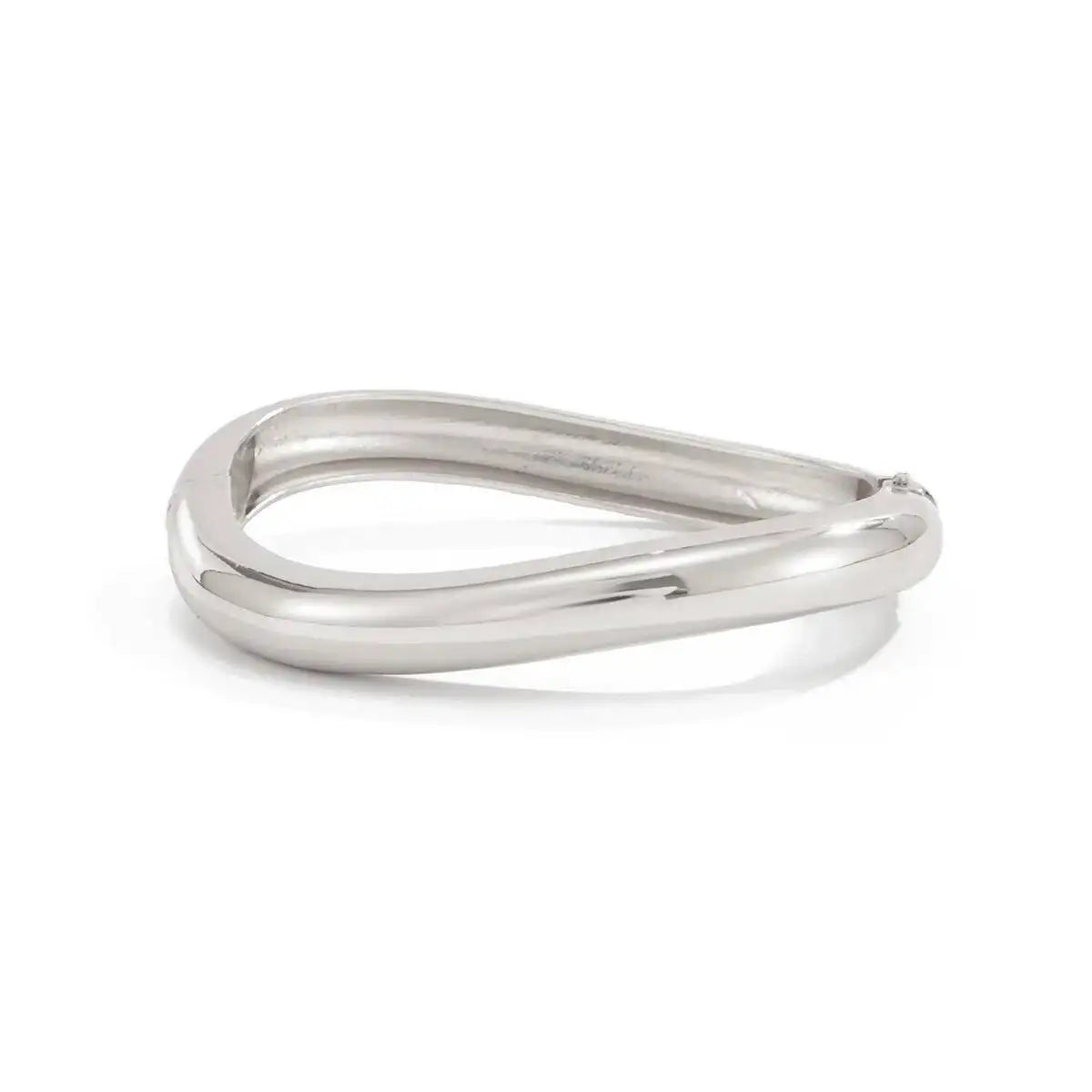 Trendy Gold Color Stackable Bangle Glossy Irregular Geometric Opening Bracelet for Women Jewelry
