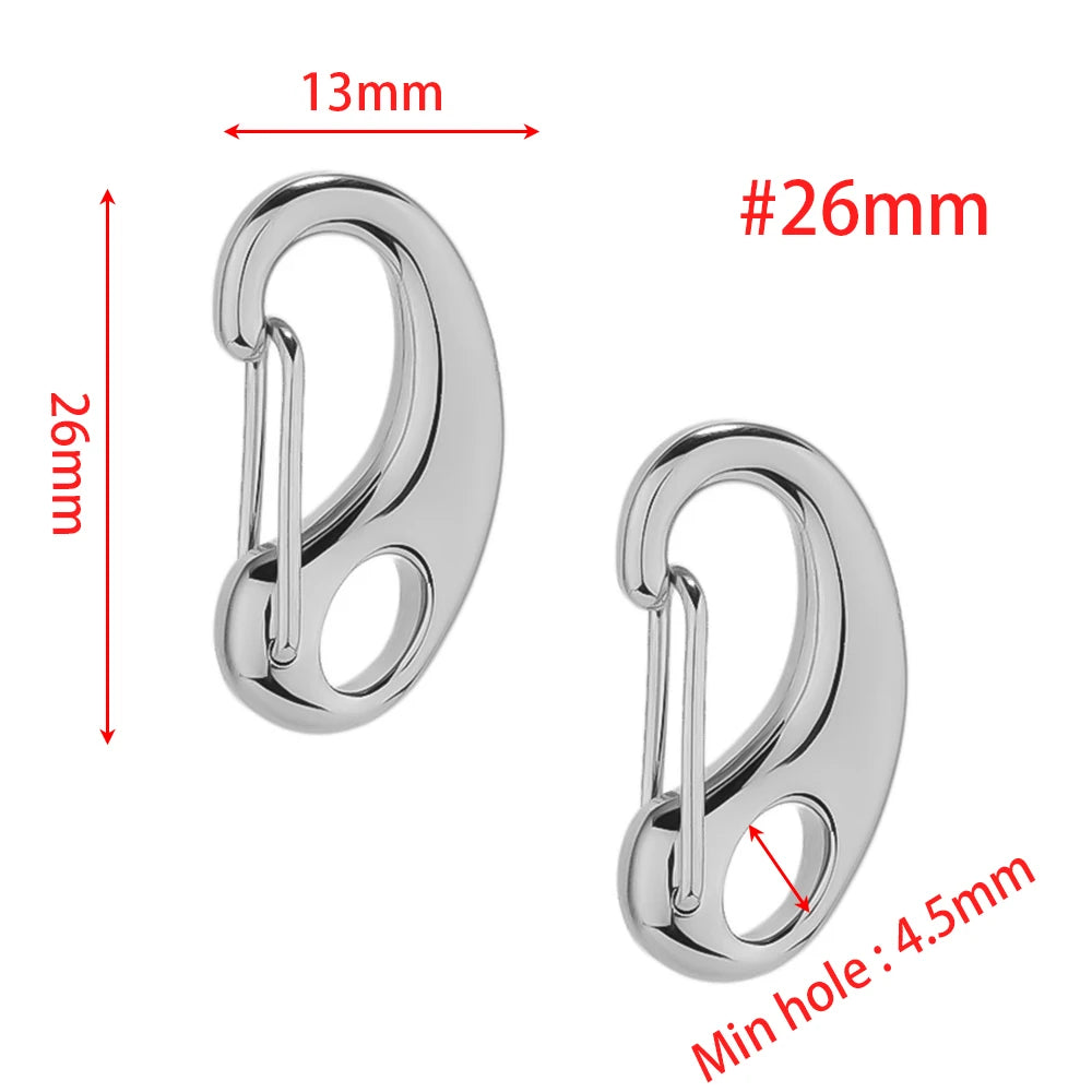 Silver-tone D-ring lobster clasp with safety lever, jewelry connector hardware