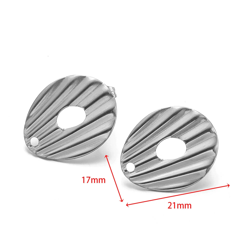 Silver-tone braided heart earring finding with two holes, 17mm x 21mm size