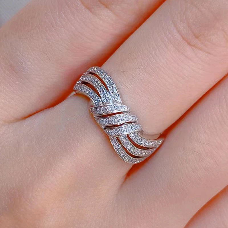 Fashion Zirconia Proposal Ring for Women Engagement Jewelry