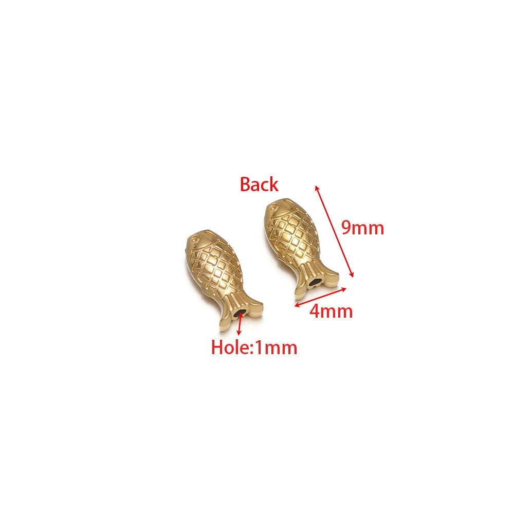Gold-tone seashell pendant charms with 1mm hole