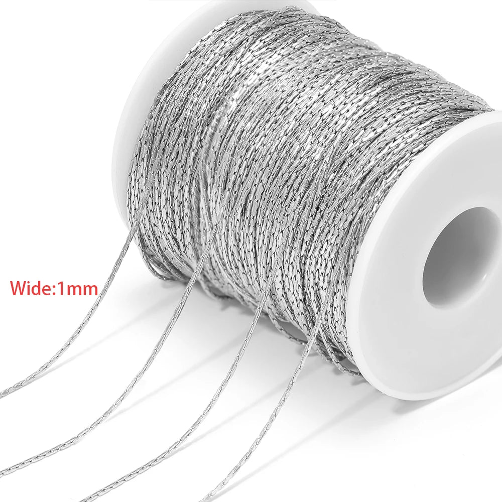 Stainless steel thin wire chain on spool, 1mm