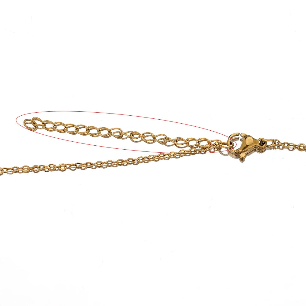 Gold-tone welded extension chain extender with hook clasp and ring links