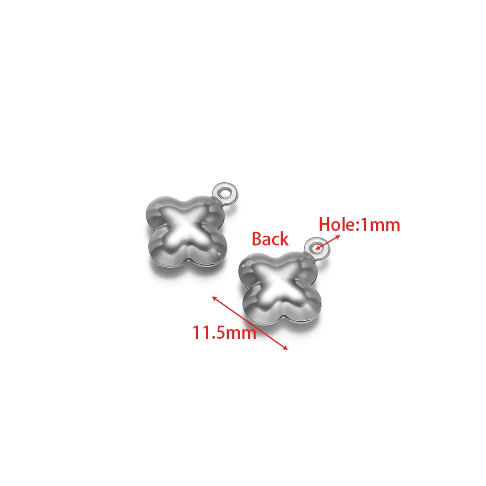 Hollow starfish pendant charm, steel-tone stainless steel, 1mm loop hole, smooth textured center