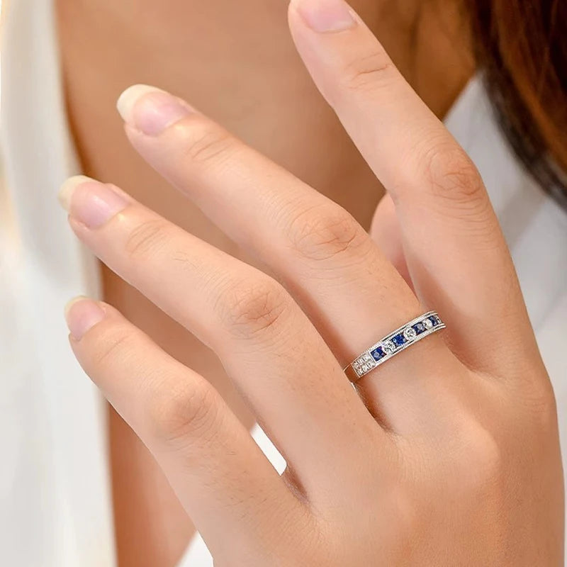 Luxury Silver Color Cubic Zirconia Rings for Women m25