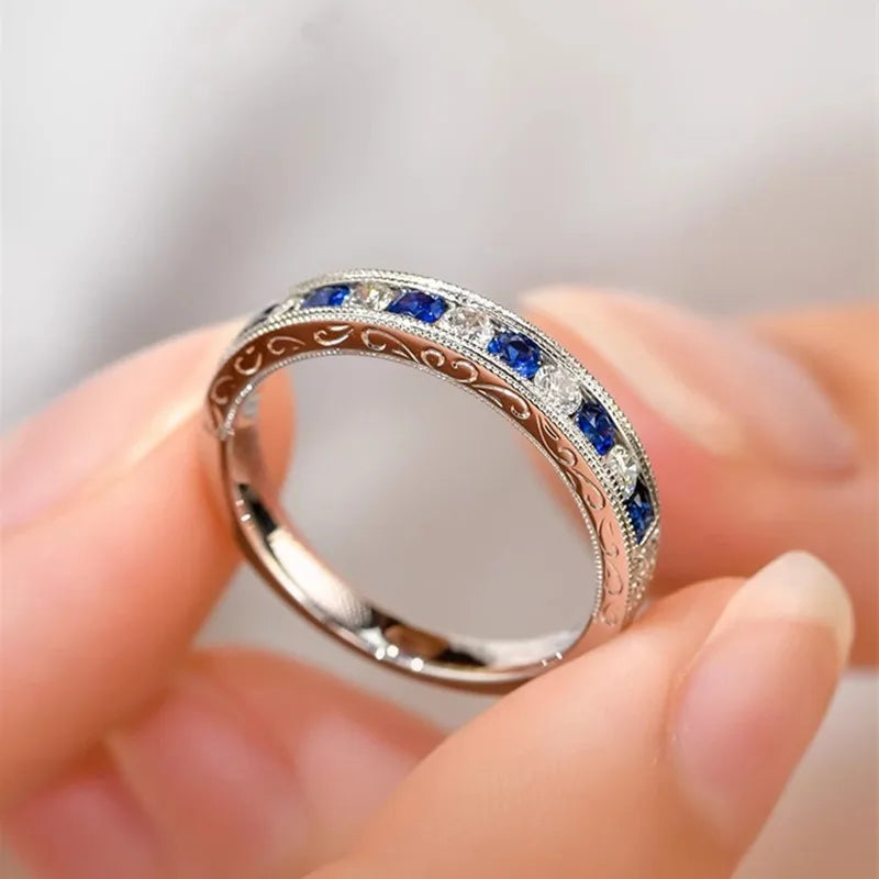 Luxury Silver Color Cubic Zirconia Rings for Women m25