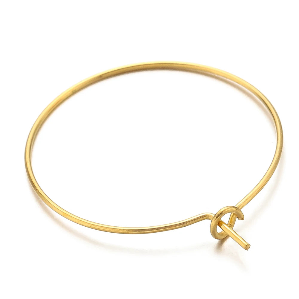Gold hoop earring loop, large round ring with small clasp tab and post