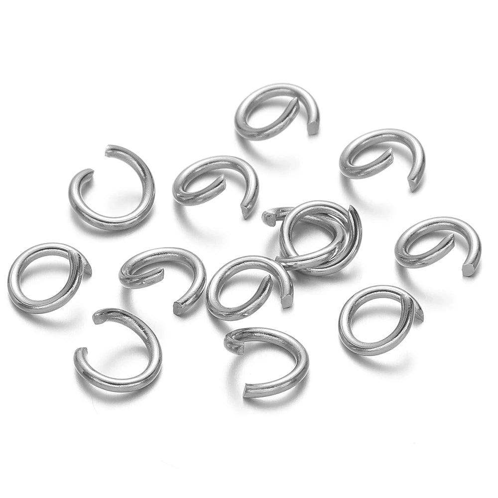 Silver split jump rings, small round open connectors for jewelry making