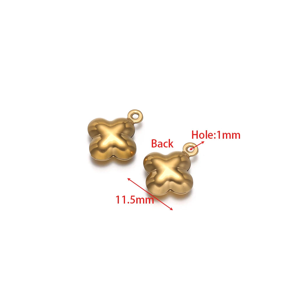 Hollow starfish pendant charm with loop, gold-tone metal, 1mm hole
