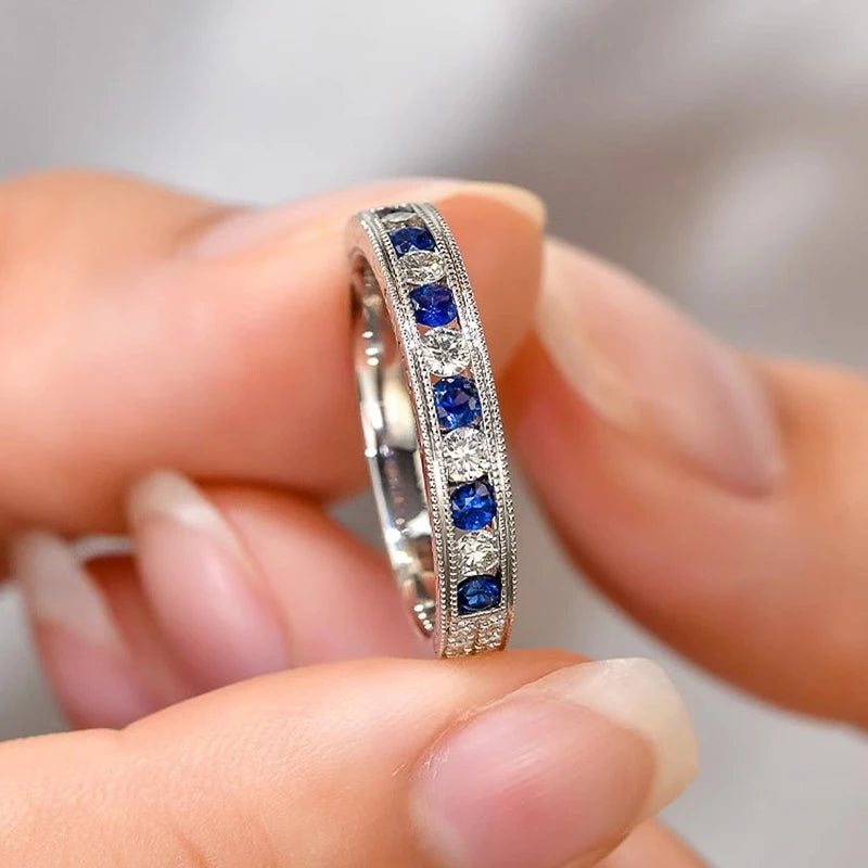 Luxury Silver Color Cubic Zirconia Rings for Women m25