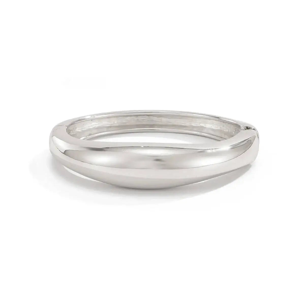 Trendy Gold Color Stackable Bangle Glossy Irregular Geometric Opening Bracelet for Women Jewelry