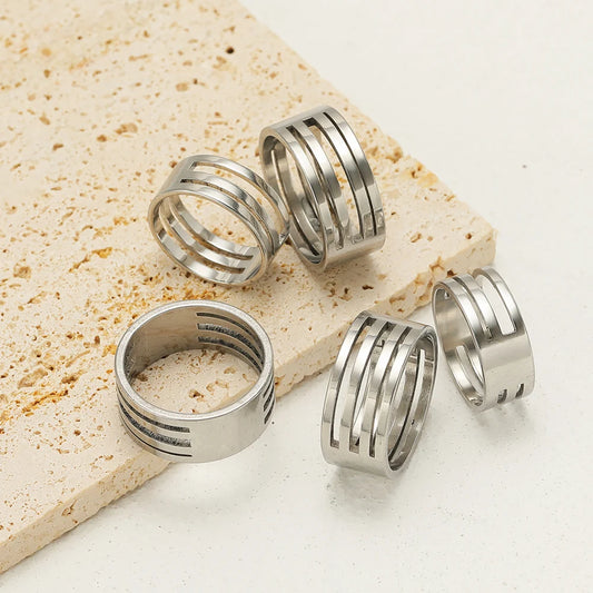 Stainless steel jump ring opener tool with ridged cylindrical design, 9x18mm