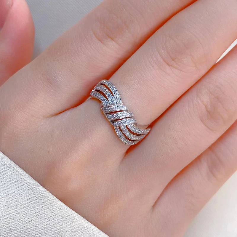 Fashion Zirconia Proposal Ring for Women Engagement Jewelry