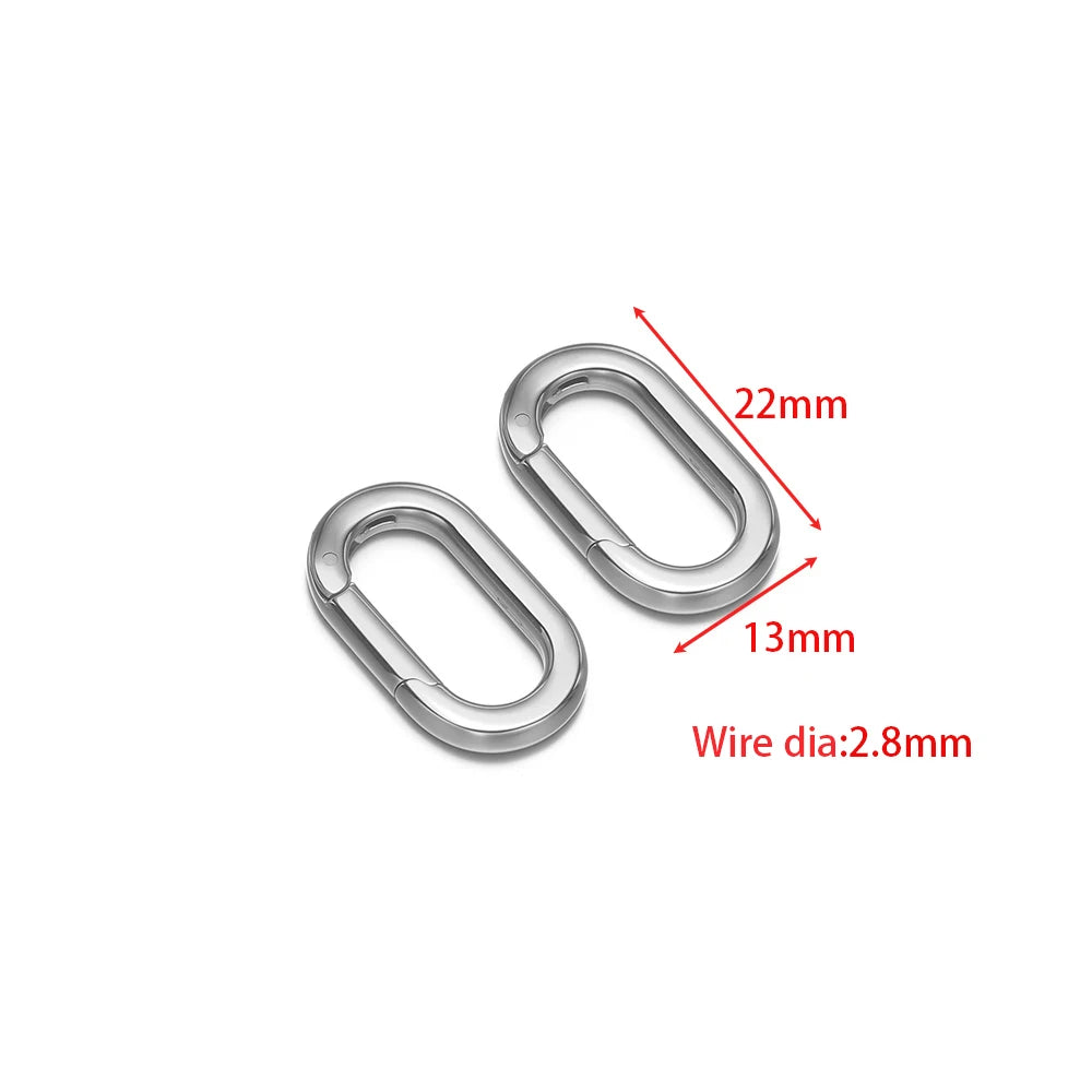 Silver-tone oval heart spring buckle clasp, larger heart connector finding