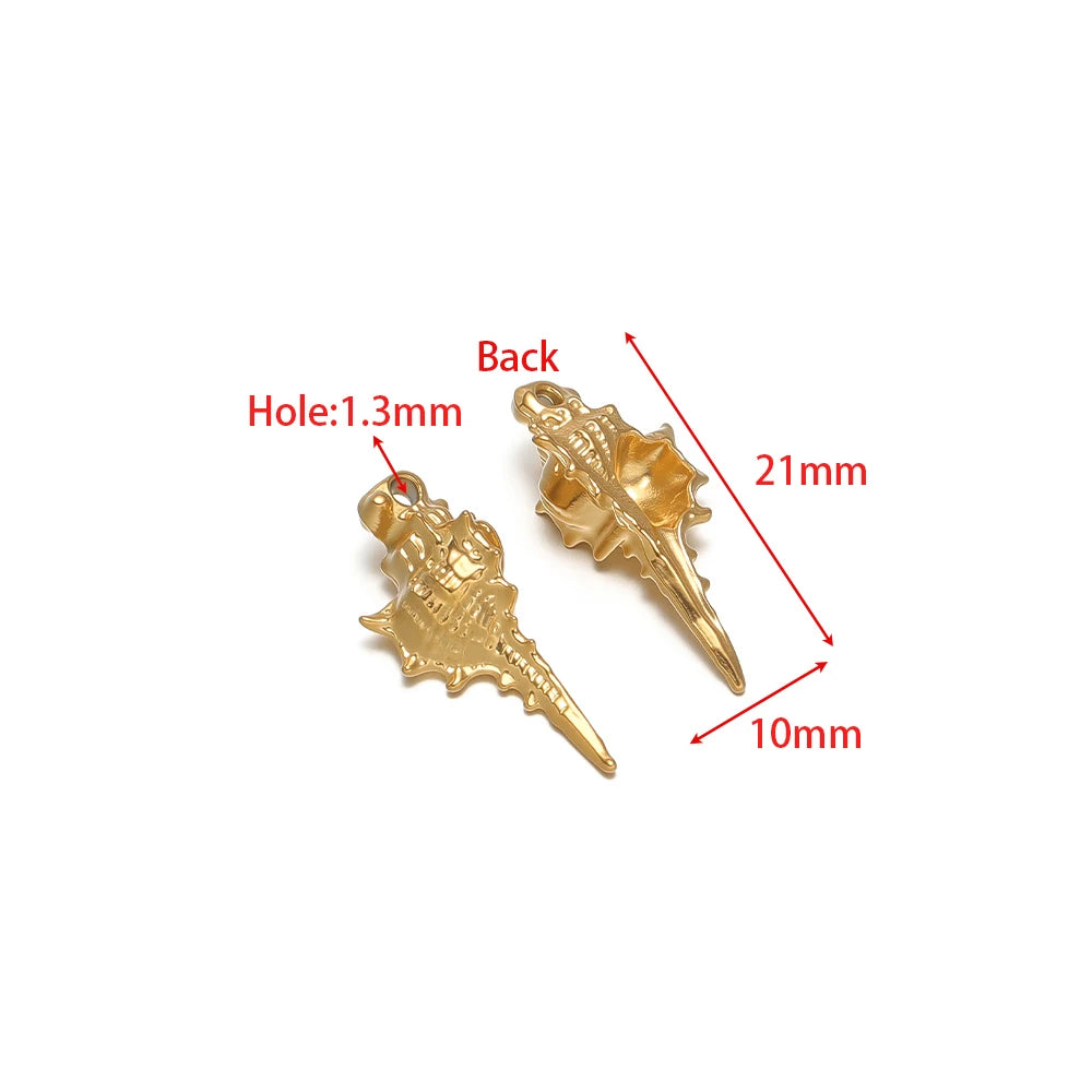 Gold-tone seahorse charms with 1.3mm hole for DIY jewelry making