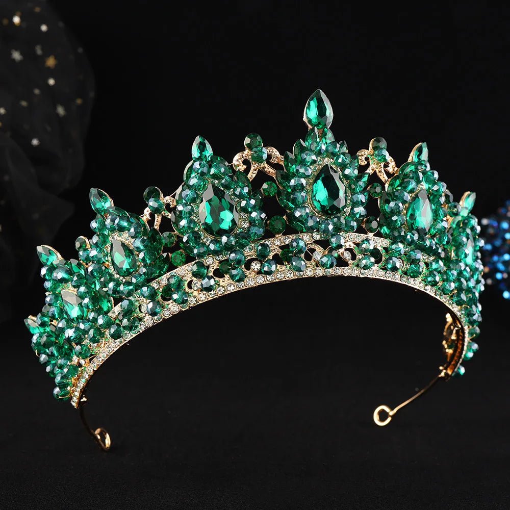 Baroque Crystal Beads Bridal Tiaras Crowns For Women Pageant Wedding Diadem Headband Princess Party Hair Dress Accessories - Yiwucraftjewel