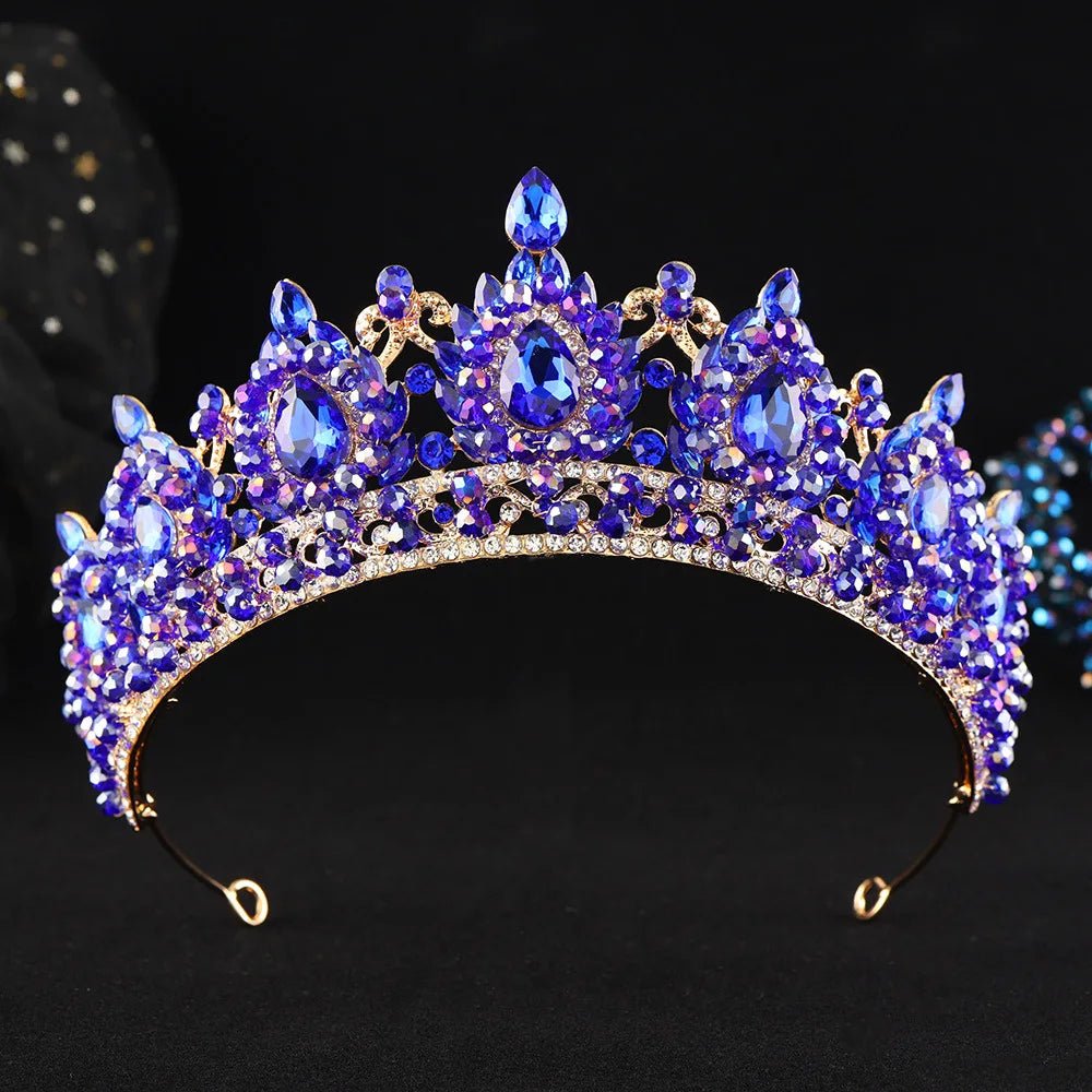 Baroque Crystal Beads Bridal Tiaras Crowns For Women Pageant Wedding Diadem Headband Princess Party Hair Dress Accessories - Yiwucraftjewel