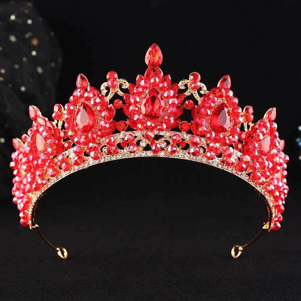 Baroque Crystal Beads Bridal Tiaras Crowns For Women Pageant Wedding Diadem Headband Princess Party Hair Dress Accessories - Yiwucraftjewel