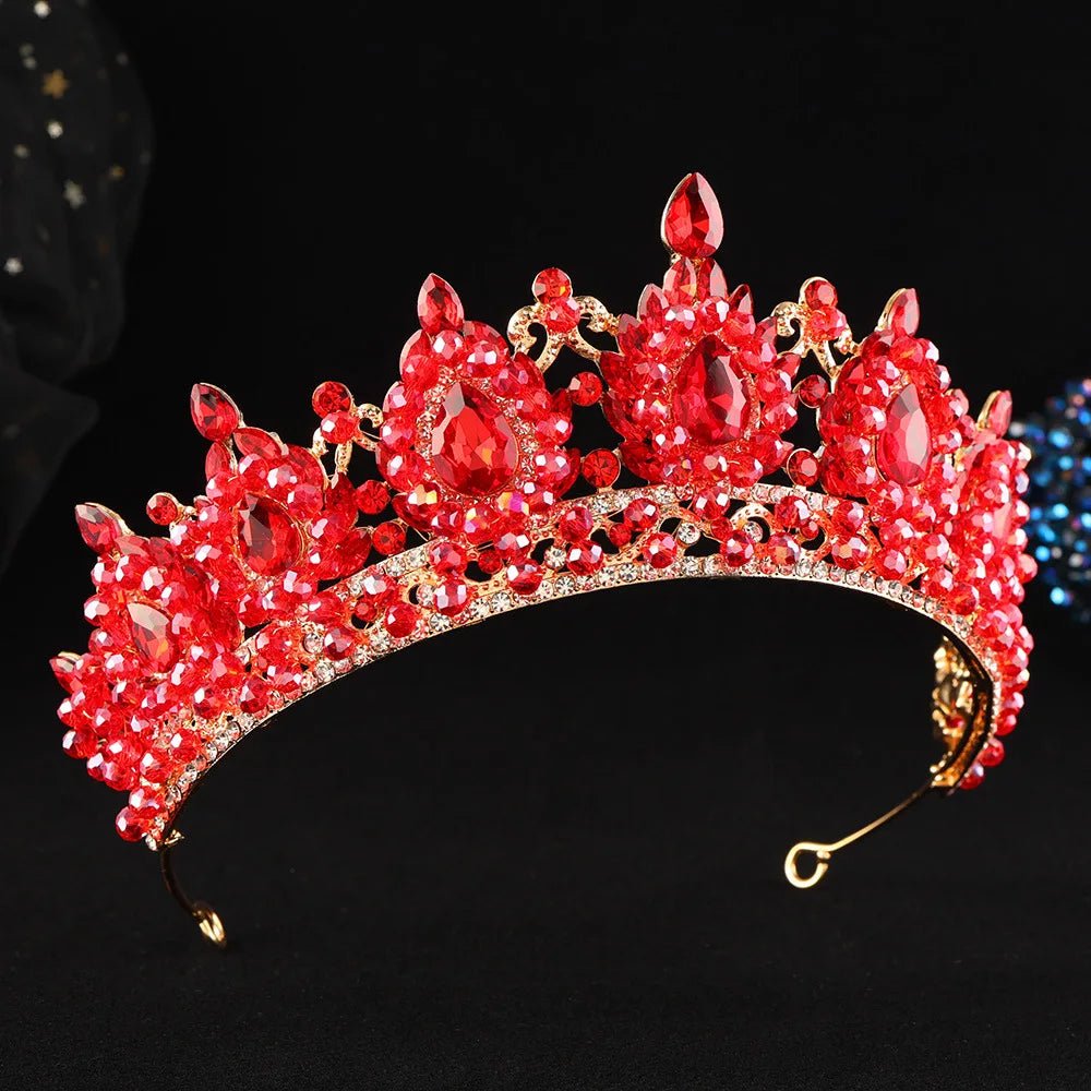 Baroque Crystal Beads Bridal Tiaras Crowns For Women Pageant Wedding Diadem Headband Princess Party Hair Dress Accessories - Yiwucraftjewel