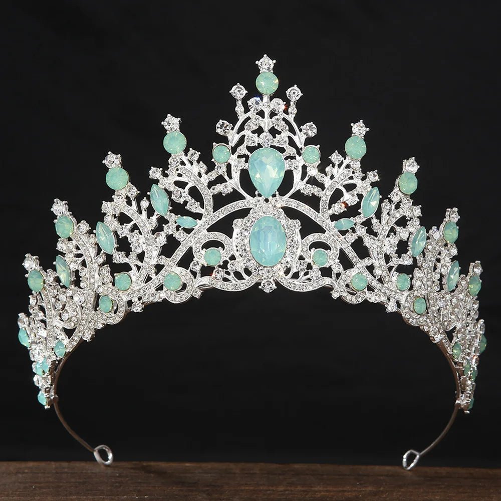 Baroque Crystal Rhinestone Prom Diadem Bridal Tiaras Crowns For Women Headpiece Wedding Hair Accessories Jewelry - Yiwucraftjewel