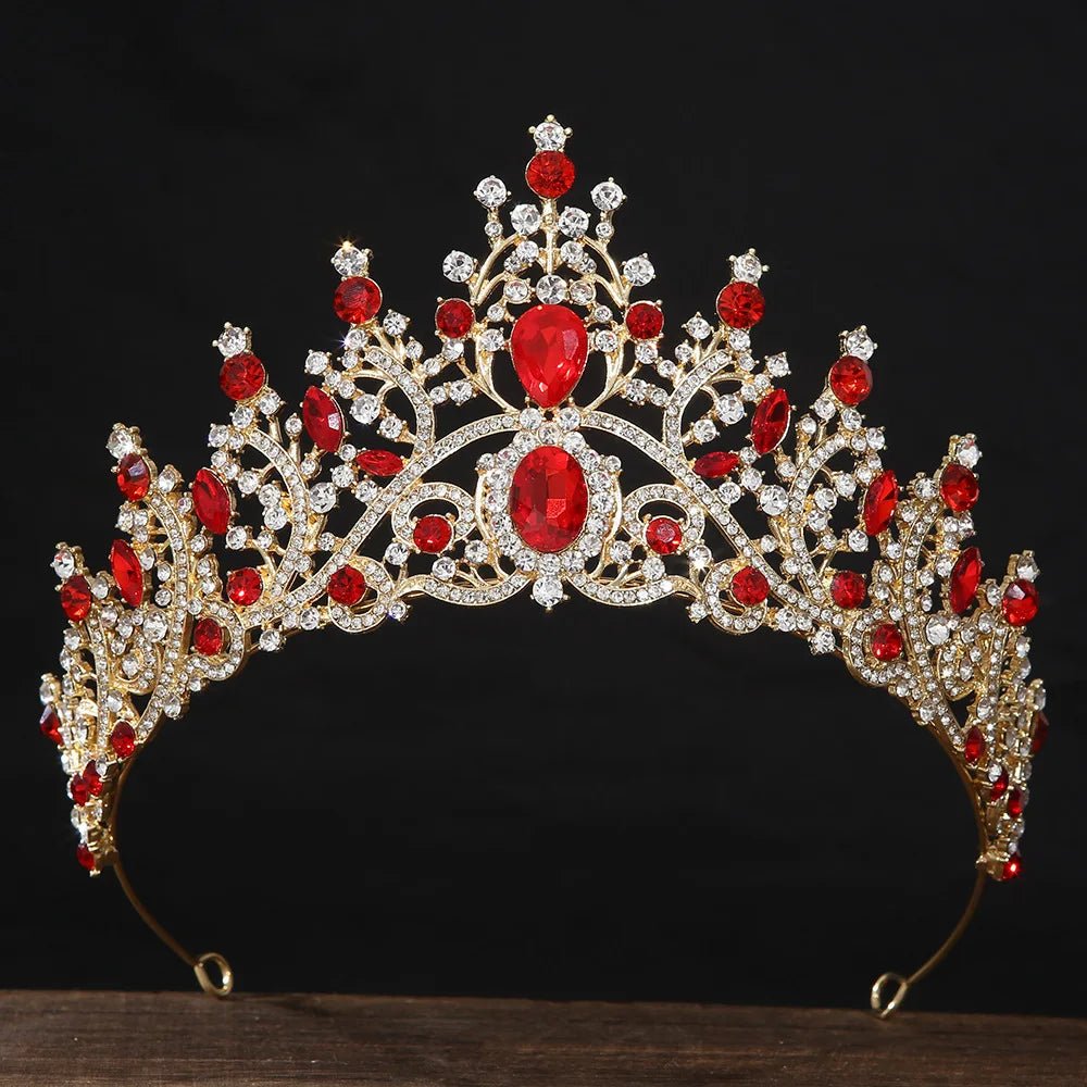 Baroque Crystal Rhinestone Prom Diadem Bridal Tiaras Crowns For Women Headpiece Wedding Hair Accessories Jewelry - Yiwucraftjewel